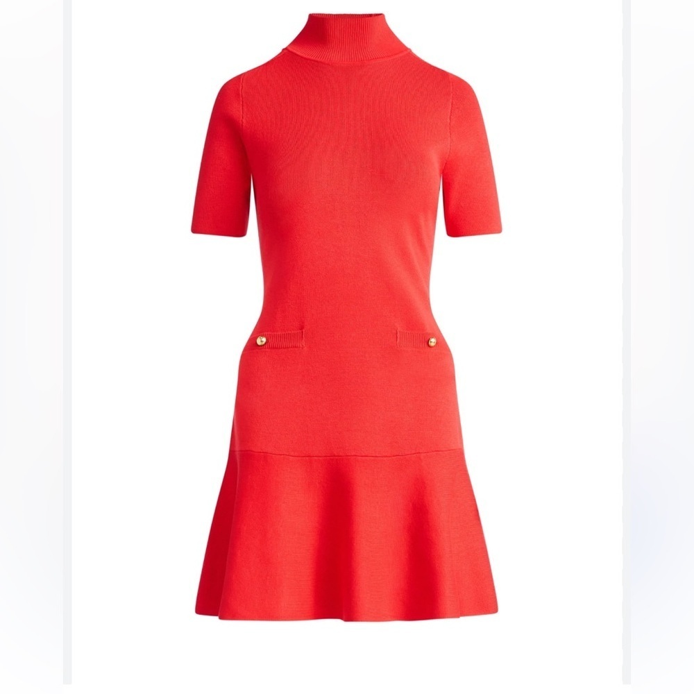 Chic Scarlet Mini Dress - Picture 2 of 10